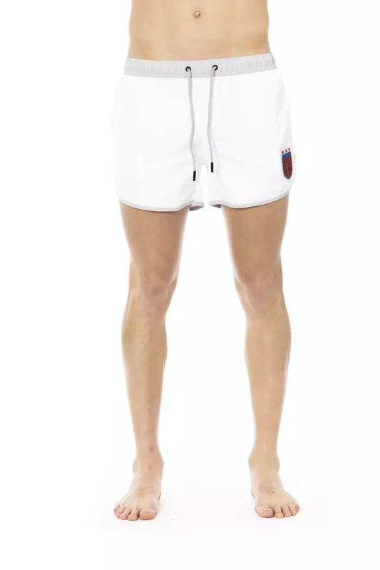 Bikkembergs White Polyester Men Swim Short Bikkembergs