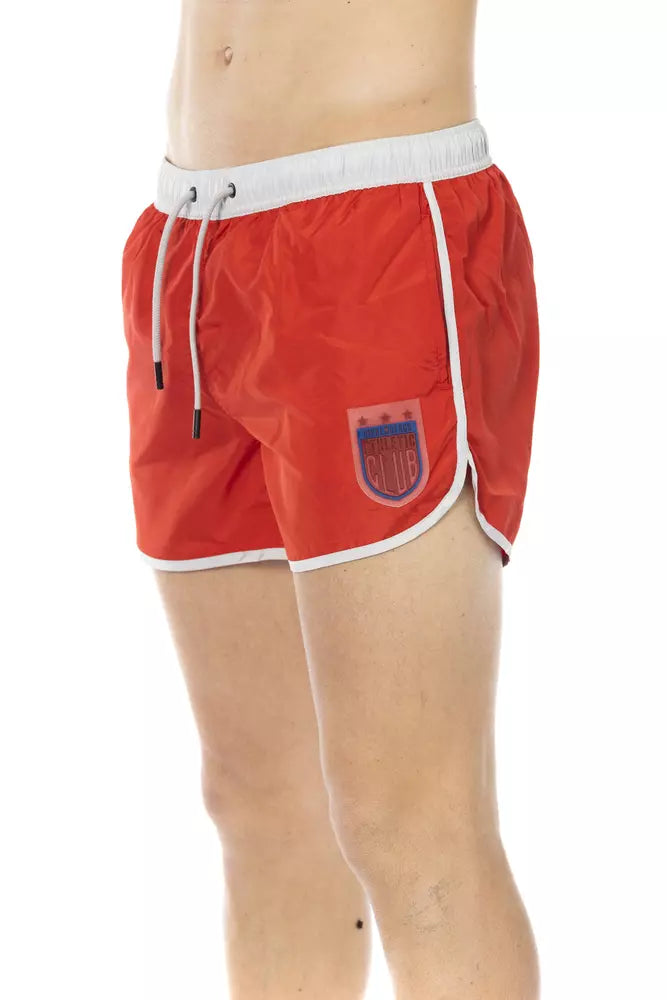 Bikkembergs Red Polyester Men Swim Short Bikkembergs