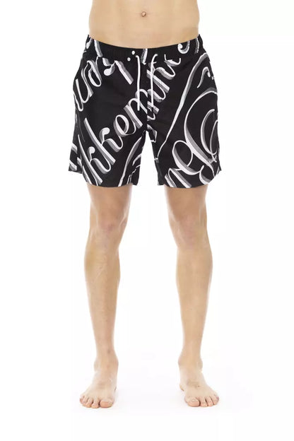 Bikkembergs Black Polyester Men Swimwear Bikkembergs