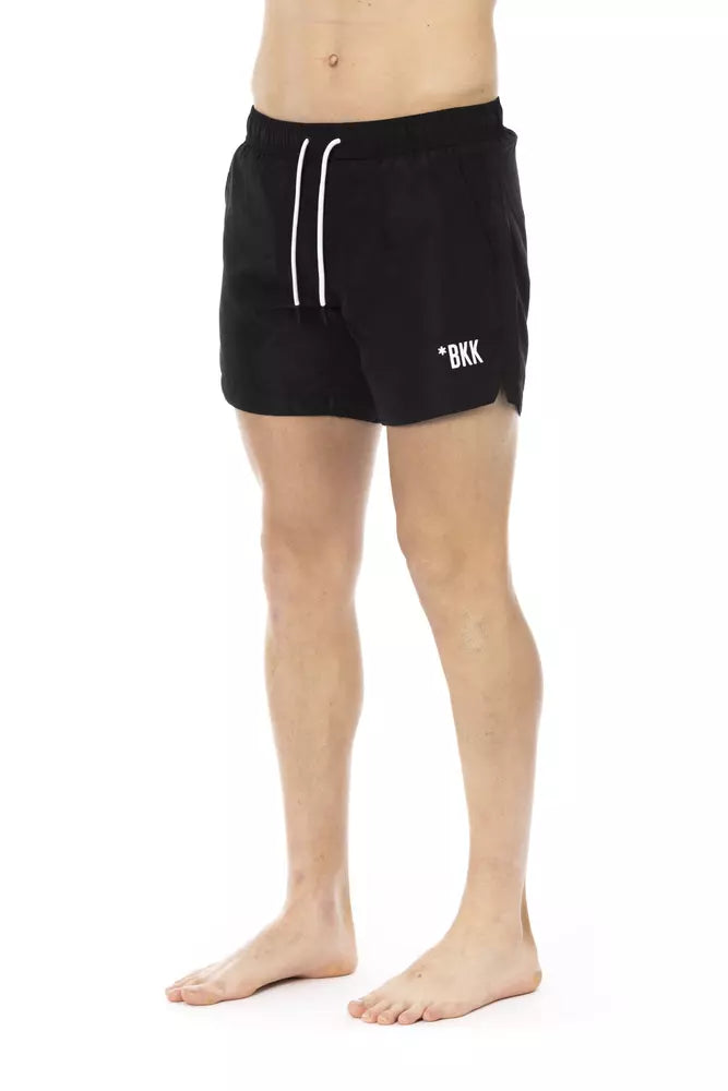 Bikkembergs Black Polyester Men Swim Short Bikkembergs