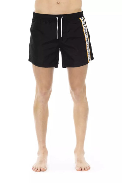 Bikkembergs Black Polyamide Men Swim Short Bikkembergs