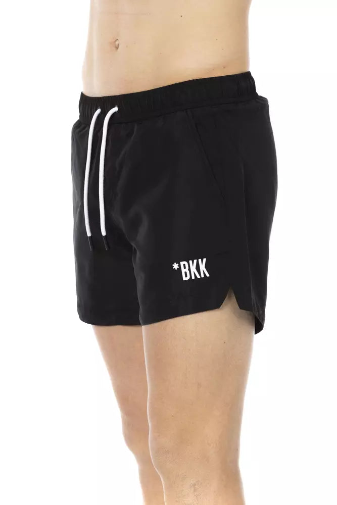 Bikkembergs Black Polyester Men Swim Short Bikkembergs