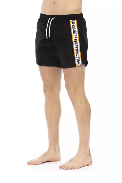 Bikkembergs Black Polyamide Men Swim Short Bikkembergs