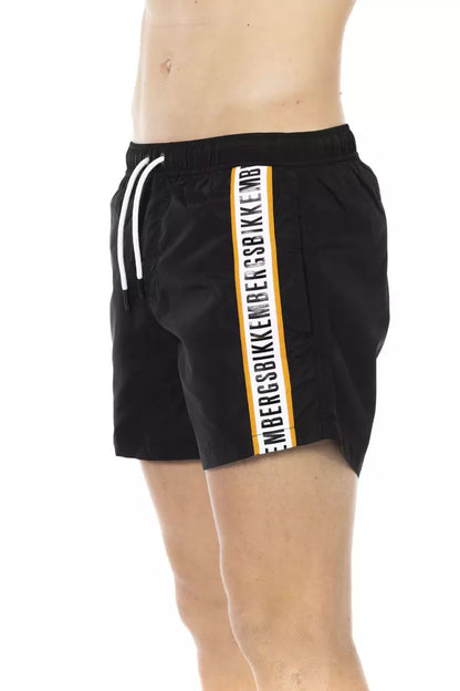 Bikkembergs Black Polyamide Men Swim Short Bikkembergs