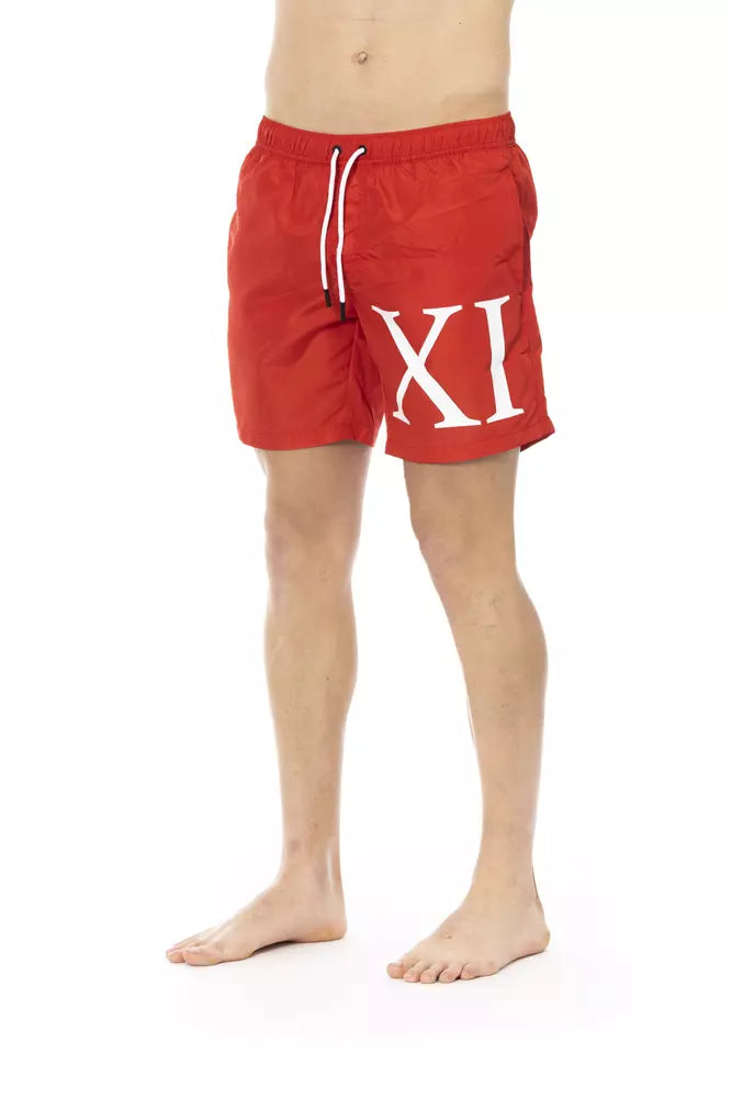 Bikkembergs Red Polyester Men Swim Short Bikkembergs