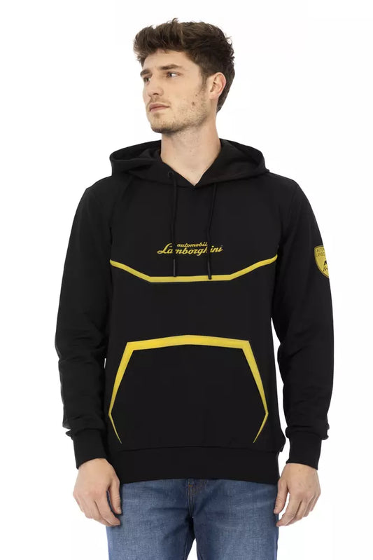 Automobili Lamborghini Black Polyester Men Sweatshirt Automobili Lamborghini