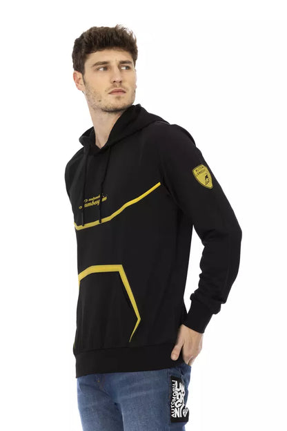 Automobili Lamborghini Black Polyester Men Sweatshirt Automobili Lamborghini