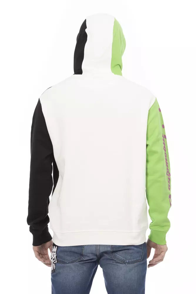 Automobili Lamborghini White Cotton Men Hooded Sweater Automobili Lamborghini