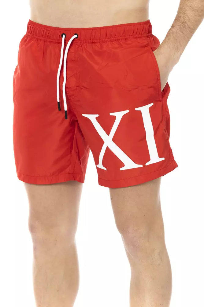 Bikkembergs Red Polyester Men Swim Short Bikkembergs