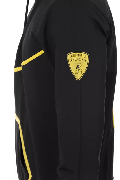 Automobili Lamborghini Black Polyester Men Sweatshirt Automobili Lamborghini