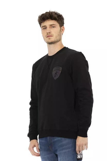 Automobili Lamborghini Black Cotton Men Sweater Automobili Lamborghini