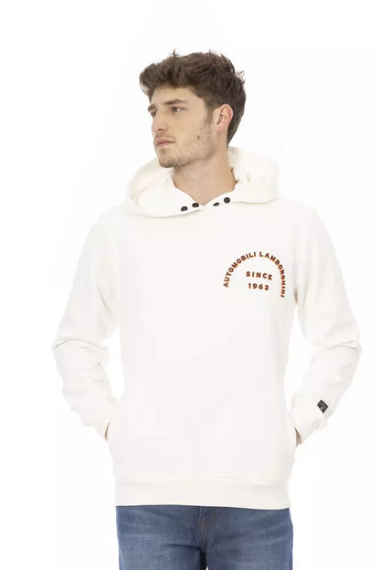 Automobili Lamborghini White Cotton Men Sweater Automobili Lamborghini