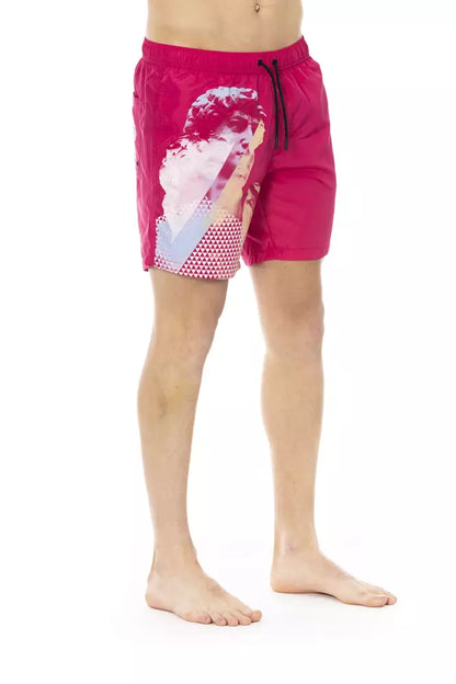 Bikkembergs Fuchsia Polyester Men Swim Short Bikkembergs