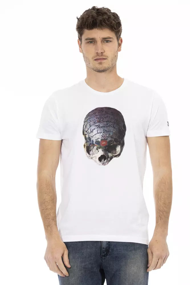 Trussardi Action White Cotton Men T-Shirt Trussardi Action