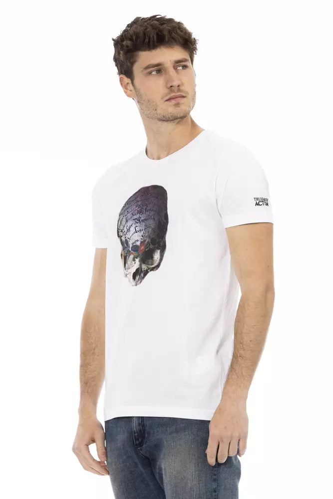 Trussardi Action White Cotton Men T-Shirt Trussardi Action