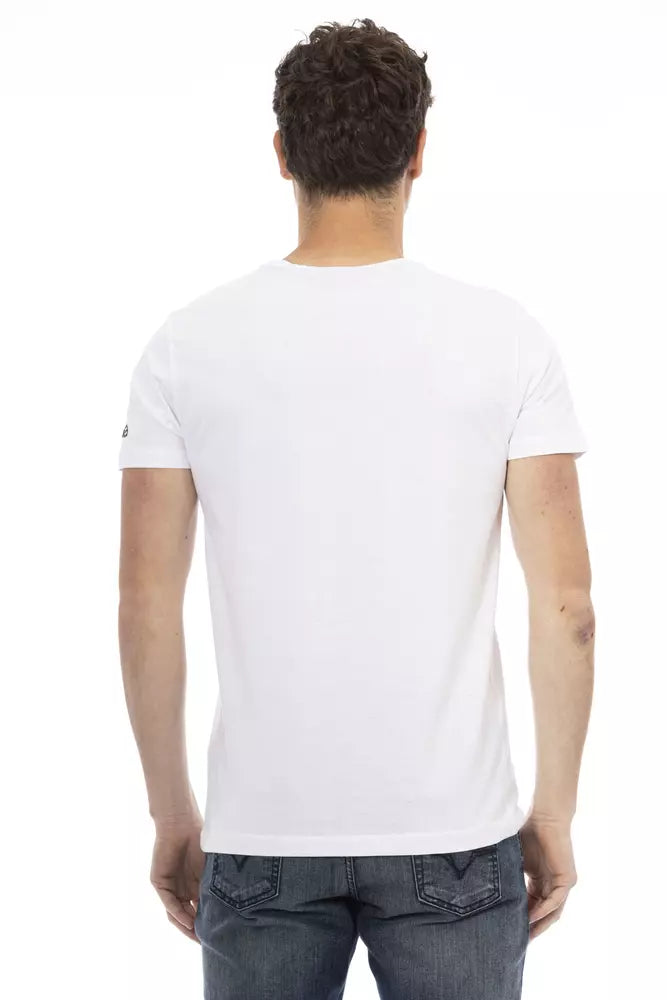 Trussardi Action White Cotton Men T-Shirt Trussardi Action