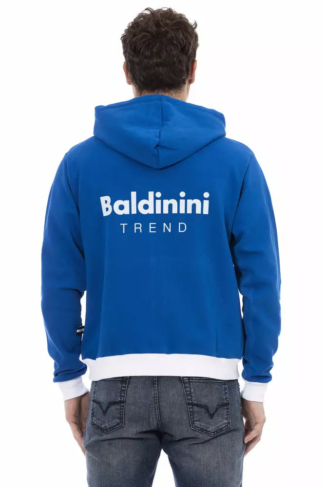 Baldinini Trend Blue Wool Men Sweater Baldinini Trend