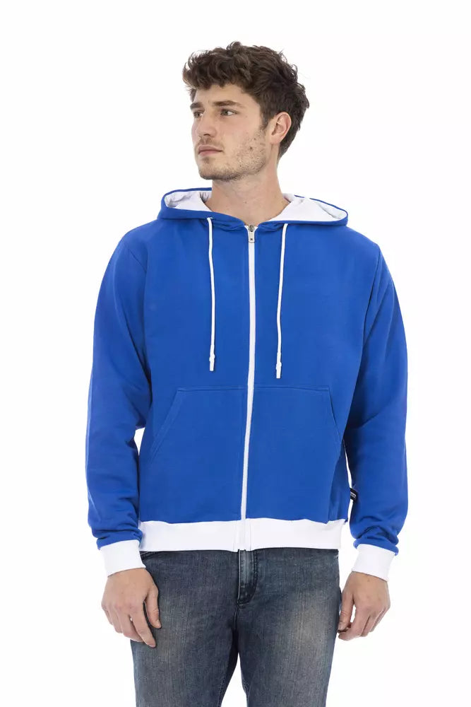 Baldinini Trend Blue Wool Men Sweater Baldinini Trend