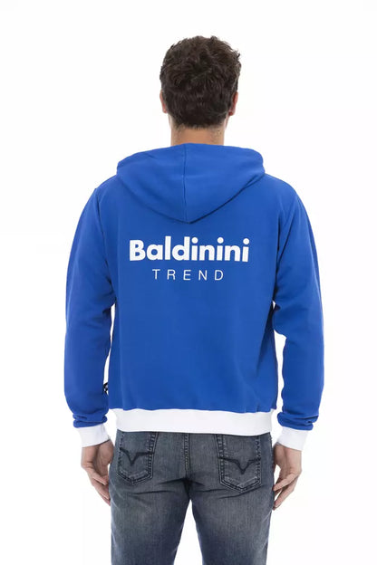 Baldinini Trend Blue Wool Men Sweater Baldinini Trend