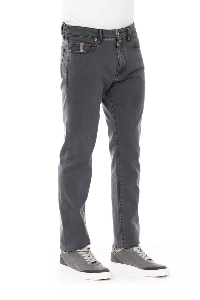 Baldinini Trend Gray Cotton Men Jeans Baldinini Trend