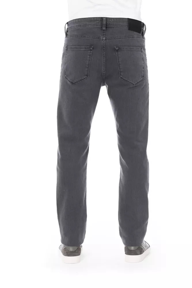 Baldinini Trend Gray Cotton Men Jeans Baldinini Trend