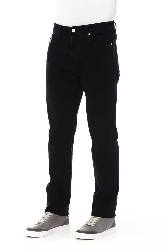 Baldinini Trend Black Cotton Men Jeans Baldinini Trend