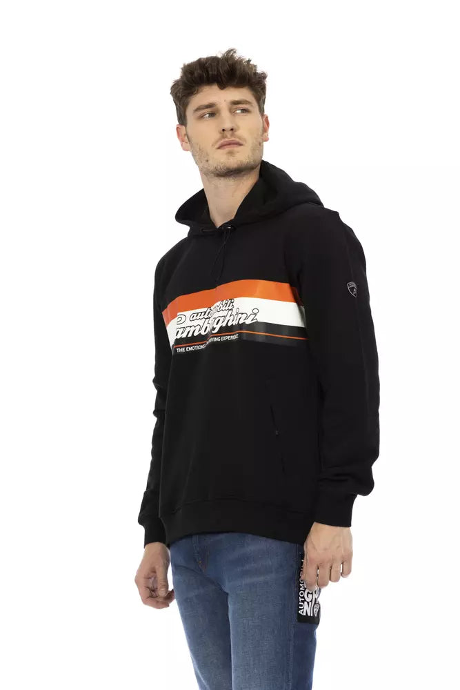 Automobili Lamborghini Black Cotton Men Hoodie Automobili Lamborghini