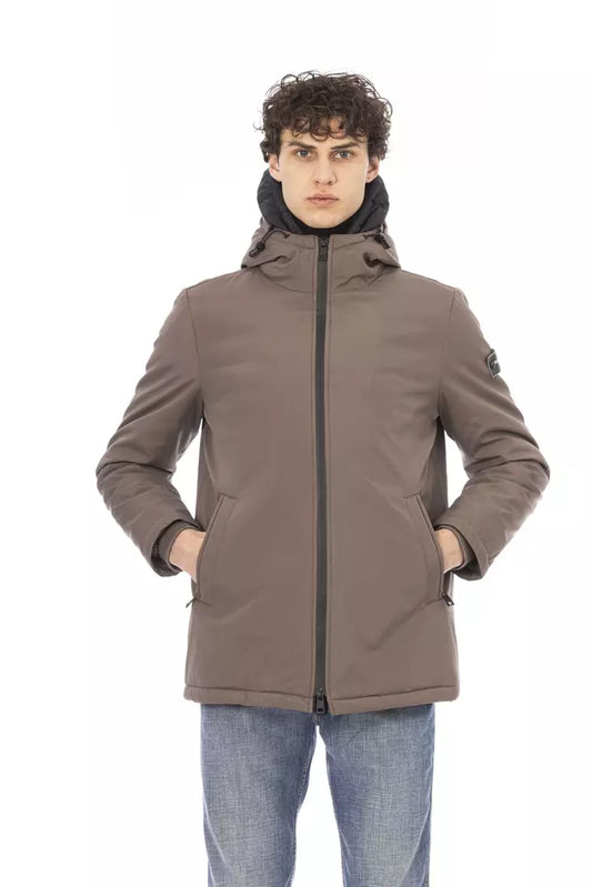 Baldinini Trend Beige Polyester Men Jacket Baldinini Trend