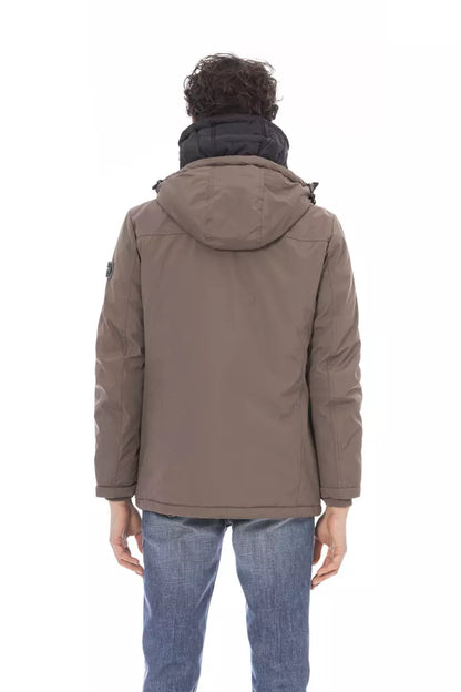 Baldinini Trend Beige Polyester Men Jacket Baldinini Trend