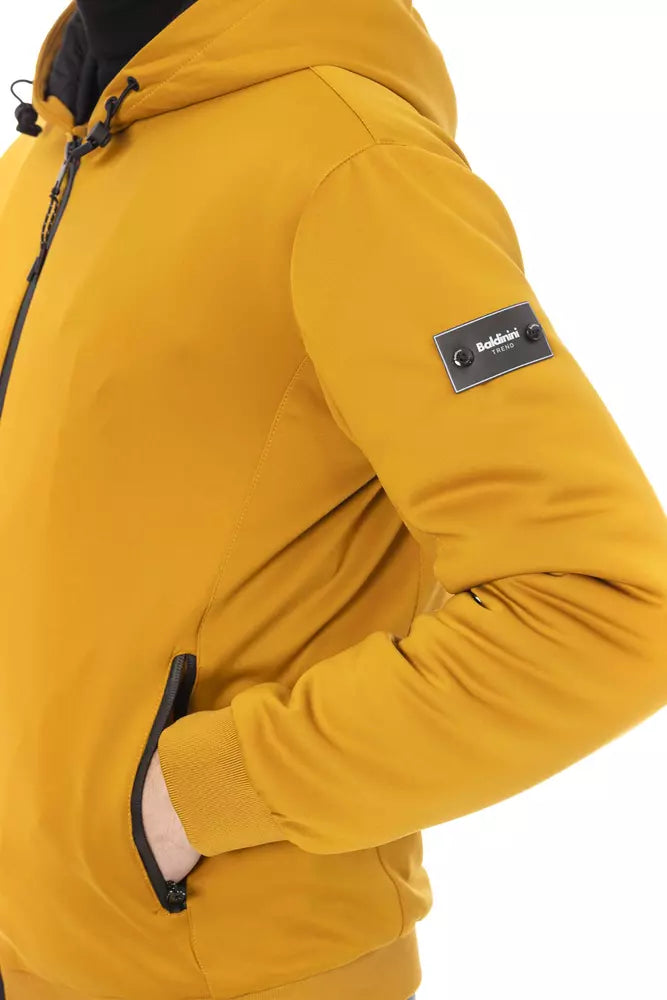 Baldinini Trend Yellow Polyester Men Jacket Baldinini Trend