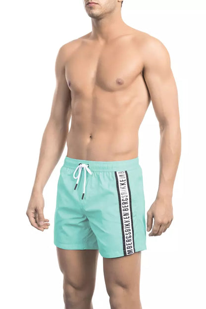 Bikkembergs Light Blue Polyamide Men Swim Short Bikkembergs