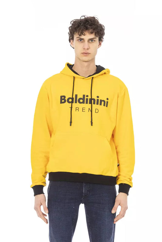 Baldinini Trend Yellow Cotton Men Sweater Baldinini Trend