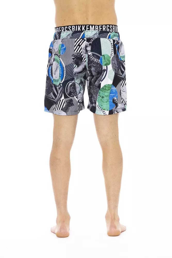 Bikkembergs Multicolor Polyester Men Swim Short Bikkembergs