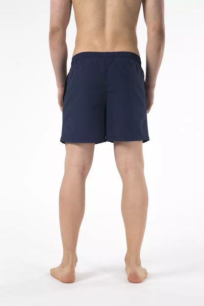 Just Cavalli Blue Nylon Men Swimwear Just Cavalli