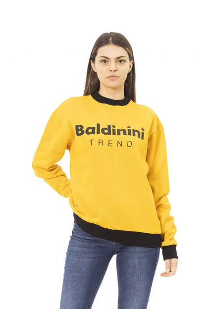 Baldinini Trend Yellow Cotton Women Sweater Baldinini Trend