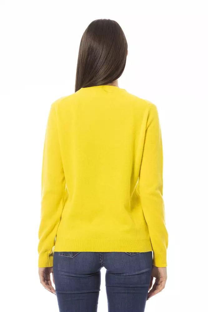 Baldinini Trend Yellow Wool Women Sweater Baldinini Trend