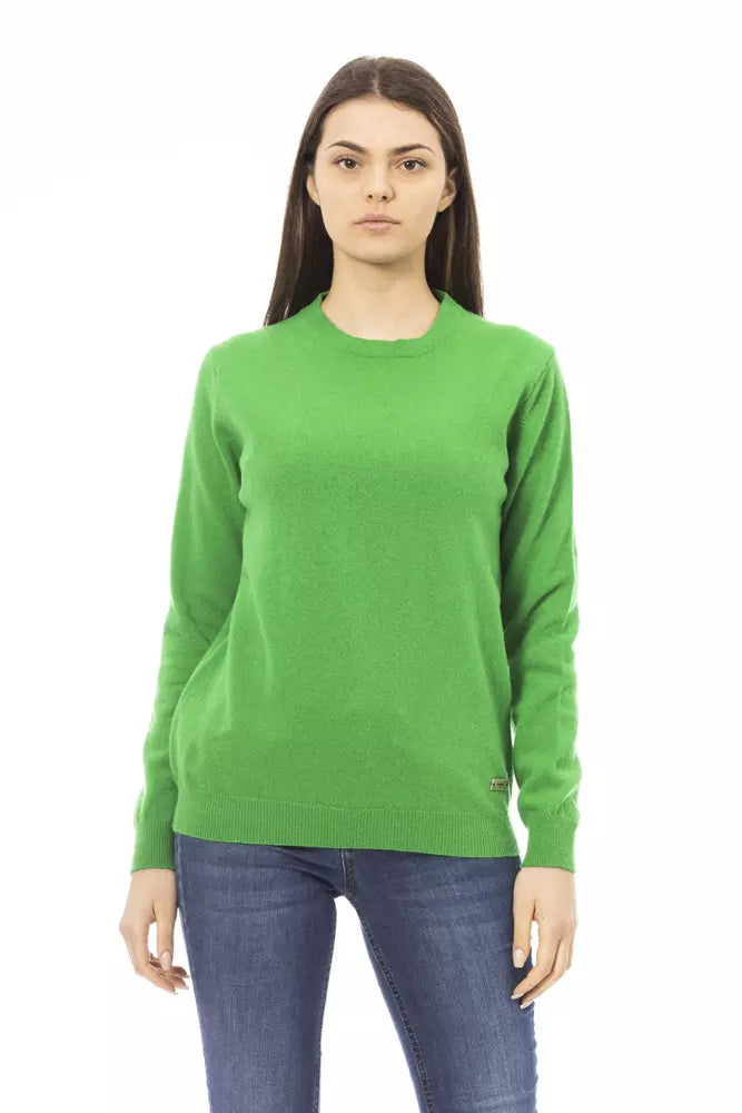 Baldinini Trend Green Wool Women Sweater Baldinini Trend