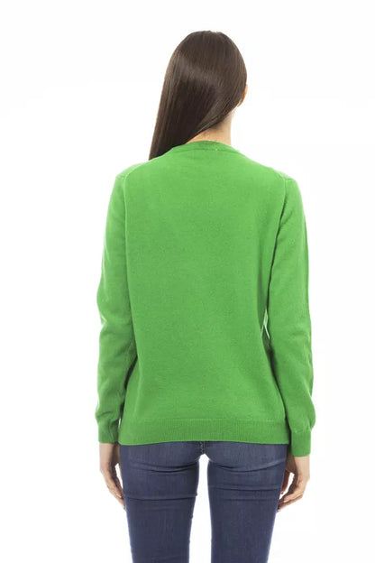 Baldinini Trend Green Wool Women Sweater Baldinini Trend