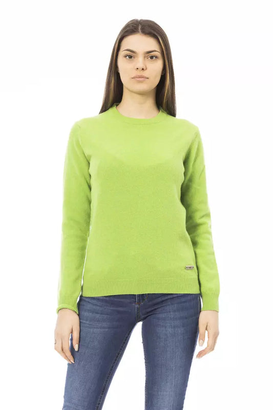 Baldinini Trend Green Wool Women Sweater Baldinini Trend