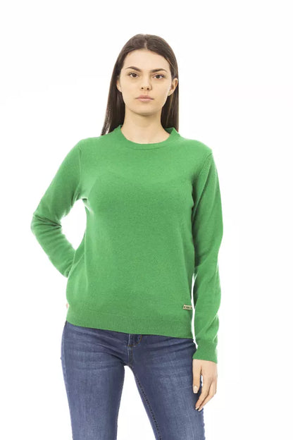 Baldinini Trend Green Wool Women Sweater Baldinini Trend