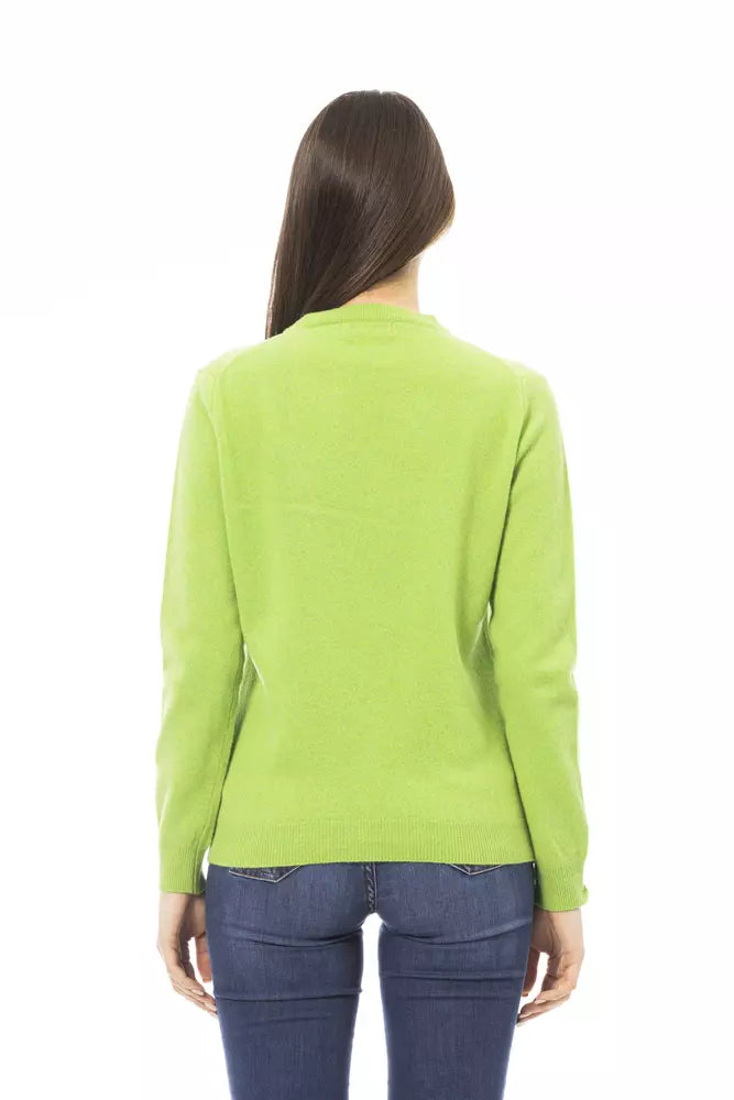 Baldinini Trend Green Wool Women Sweater Baldinini Trend