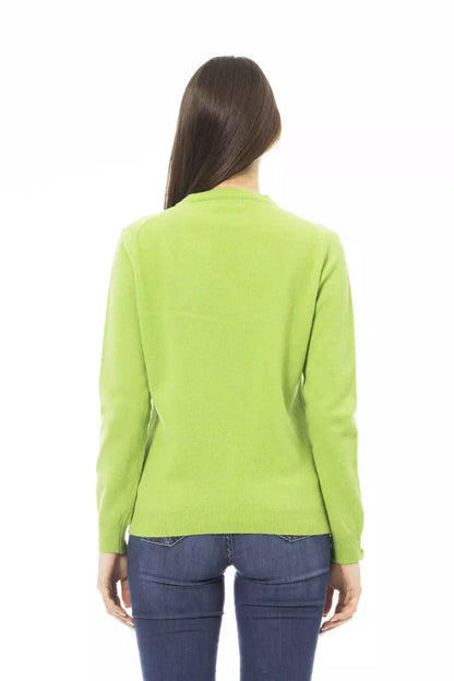 Baldinini Trend Green Wool Women Sweater Baldinini Trend