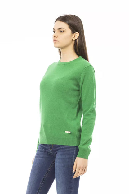 Baldinini Trend Green Wool Women Sweater Baldinini Trend