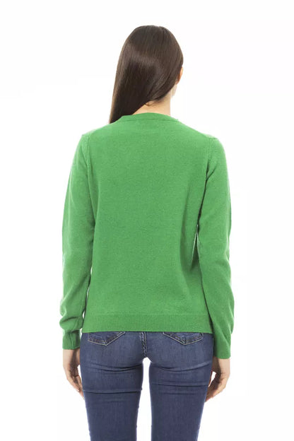 Baldinini Trend Green Wool Women Sweater Baldinini Trend