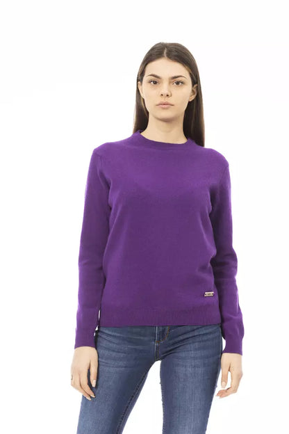 Baldinini Trend Purple Wool Women Sweater Baldinini Trend