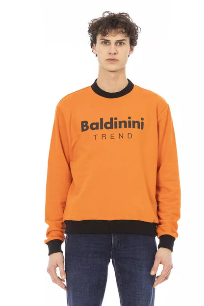 Baldinini Trend Orange Cotton Men Sweater Baldinini Trend