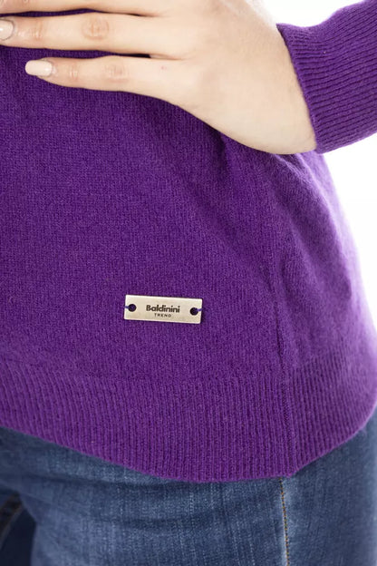 Baldinini Trend Purple Wool Women Sweater Baldinini Trend