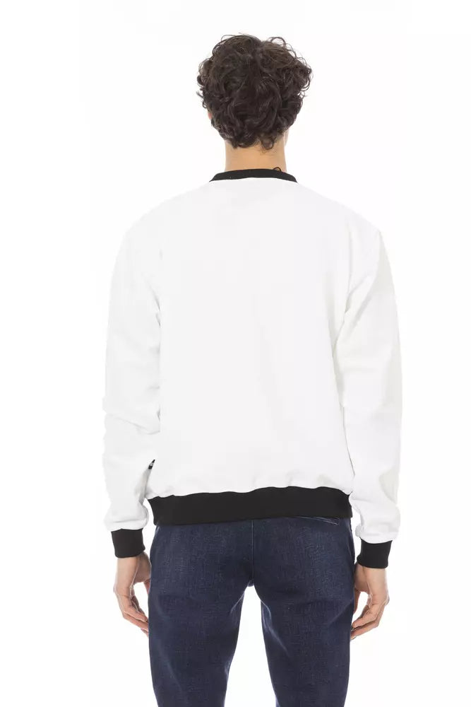 Baldinini Trend White Cotton Men's Sweater Baldinini Trend