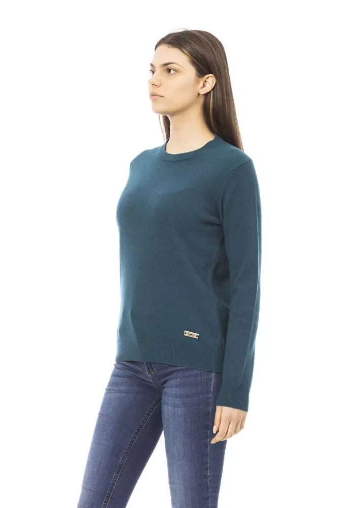 Baldinini Trend Green Wool Women Sweater Baldinini Trend