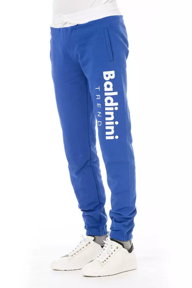 Baldinini Trend Blue Cotton Men Sport Pant